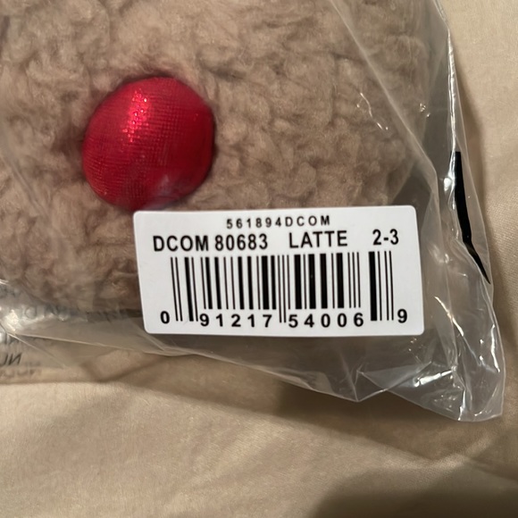 π Dearfoams Holiday Reindeer Slippers - BIG Kids Size 2-3 (NWT) - Picture 5 of 6